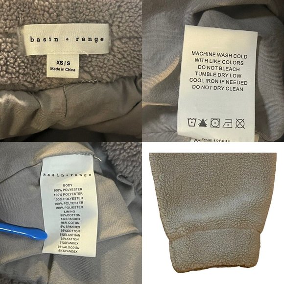 Basin and Range Sherpa Jogger Pant XS-S Gray Solid Women Casual Comfort Leisure - Picture 13 of 13